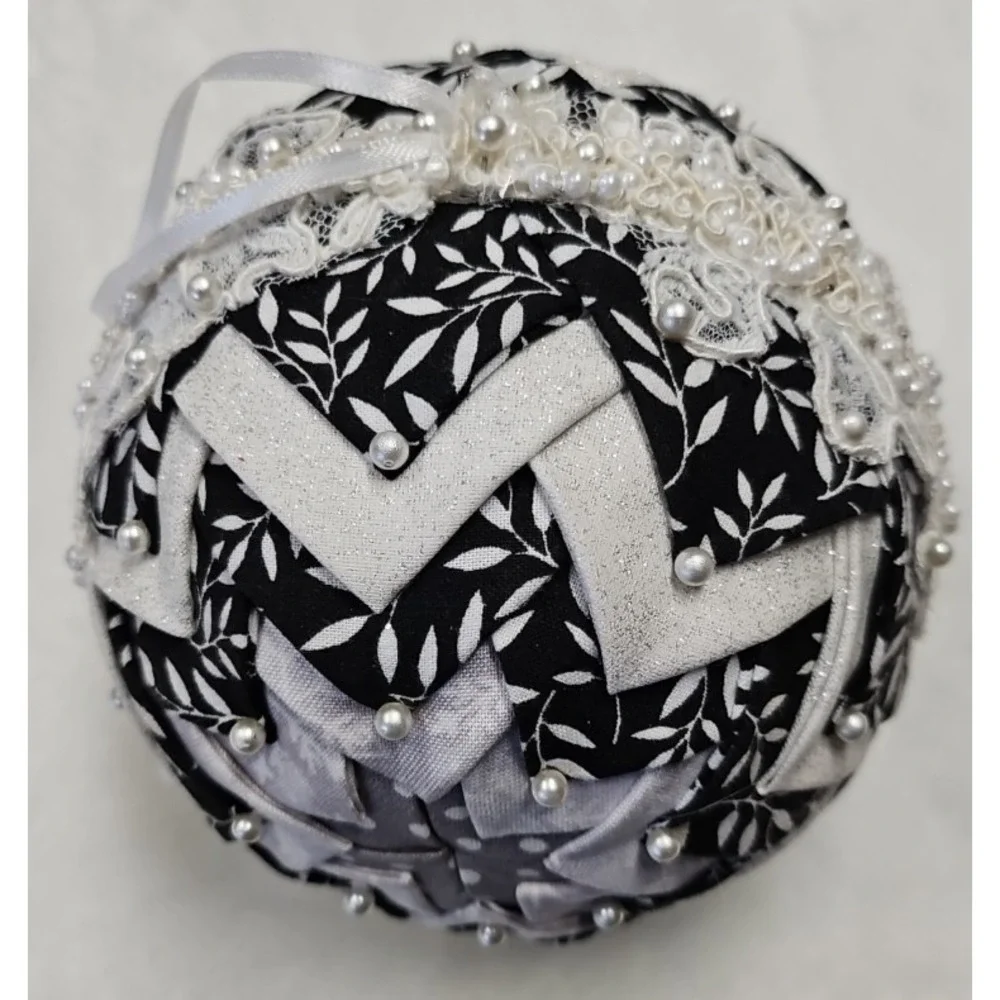Homemade christmas ornaments with‎ two velvet tree's